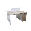 Laptop workstation studio desk workstation melamine white oval work station office furniture partition melamine