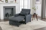 Futon Chair Bed Convertible Chair 3-in-1 Pull Out Sleeper Chair Beds with USB Ports, Wear-resistant and Anti-scratch