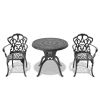 (Cushions In Random Colors)3-Piece Set Of Cast Aluminum Patio Furniture With Cushions