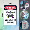Mad Scientist Wall Decor Science Poster 8x12 inch Mad Scientist At Work Warning Sign Science Gifts Mad Scientist Decor Chemistry Poster Wall Art Decor