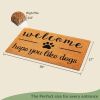 Coir Doormat Front Door Mat with Non Slip PVC Backing Printed Indoor Outdoor Mats for Home & Office Entrance Mats with Hope You Like Dogs Print 30x17