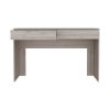 Computer Desk Aberdeen, Two Drawers, Light Gray Finish