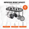 VEVOR Hanging Pot Rack, 32 inch Hanging Pot Rack Ceiling Mount, Ceiling Pot Rack with 12 S Hooks, 80 lbs Loading Weight, Ideal for Home, Restaurant, K