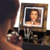 Vintage Foldable Makeup Vanity Table with Flip Top Mirror & 3-Color LED Lights