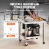 VEVOR Stainless Steel Work Table, 24 x 28 x 30 Inch Commercial Food Prep Worktable with 4 Wheels, Casters
