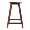Katashi Fan Shape Counter Stool; Walnut
