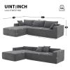[VIDEO+New] 111.5*72" Minimalist Style Modular Sectional Sofa,Wrinkle-resistant Chenille Couch Set,L-Shaped Compressed Sofa for Living Room
