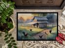 Chicken Coop at Dawn Doormat Front Door Mat Indoor Outdoor Rugs for Entryway, Non Slip Washable Low Pile, 24H X 36W