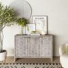 Accent Cabinet Farmhouse Style 3 Door Wooden Cabinet Sideboard Buffet Server Cabinet Storage Cabinet, for Living Room, Entryway, Hallway, Office