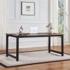 Computer Desk Large Office Desk, 70.9 Inch Gaming Desk Writing Desk Work Desk for Home Office, Study, Modern Simple Wooden Desk, Large Legroom