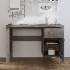 Desk HAMAR Light Gray 44.5"x19.7"x29.5" Solid Wood Pine