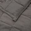 Weighted Blanket Grey Polyester, Glass beads 60 in x 80 in