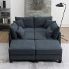 [VIDEO provided] [New] 133*65" Corduroy Modular Sectional Sofa,U Shaped Couch with Armrest Bags,6 Seat Freely Combinable Sofa Bed