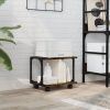 Printer Stand 2-Tier Smoked Oak 16.1"x11"x13.2" Engineered Wood