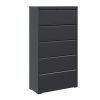 5 Drawer Metal Lateral File Cabinet , Black Filing Cabinet with Lock, Lockable File Cabinet for Home Office