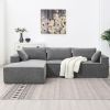 [VIDEO+New] 111.5*72" Minimalist Style Modular Sectional Sofa,Wrinkle-resistant Chenille Couch Set,L-Shaped Compressed Sofa for Living Room