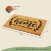 Welcome Doormats Natural Coco Coir Mats with Non Slip PVC Backing Indoor Outdoor Mats for Home & Office Mats for Door with God Bless This Home Print B