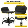 VEVOR Rolling Garage Stool, 300LBS Capacity, Adjustable Height from 15.7 in to 20.5 in, Mechanic Seat with 360-degree Swivel Wheels and Tool Tray, for