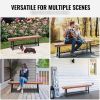 VEVOR Outdoor Bench, 63 inches Wood Garden Bench with Metal Leg for Outdoors, Outdoor Garden Park Bench, 500 lbs Load Capacity Bench, Dining Bench Pat