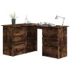 Corner Desk Smoked Oak 57.1"x39.4"x29.9" Engineered Wood