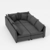 [Video]86*60'' Modular Sectional Sofa Bed,Chenille Couch Set with Pillows,Free Combination,Minimalist Style Indoor Furniture