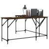 Desk Smoked Oak 58.7"x58.7"x29.5" Engineered Wood