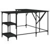 Desk Black 54.7"x54.7"x29.5" Engineered Wood