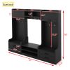 4-in-1 Detachable Hall Tree with Storage and 7 Hooks, Multiple Functions Hallway Coat Rack with Storage Drawers and Cabinet, Black Shoe Bench for Entr