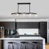 Matte Black Crystal Chandelier for Dining Room, 8-Light Kitchen Chandelier Light Fixture Modern Metal Industrial Chandeliers for Farmhouse Entryway Li