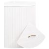 Bamboo Corner Laundry Basket White 15.9 gal
