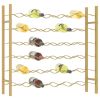 Wine Rack for 36 Bottles Gold Metal