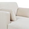 Knox 65" Modern Farmhouse Chaise Lounge Chair, French beige Performance Velvet