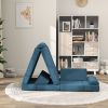 Qaba 12 Pcs Kids Modular Couch, Toddlers Couch Child Sectional Sofa, Playroom Bedroom Furniture for Boys and Girls, Blue