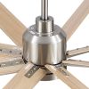 84" Brushed Nickel Lowe Profile Ceiling Fan with Light