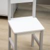 Qaba Toddler Desk and Chair Set, Kids Writing Desk Study Table for Children with Whiteboard, Storage Cabinet, Child Furniture, Art Gifts for Kids, Gra