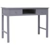 Writing Desk Gray 43.3"x17.7"x29.9" Wood