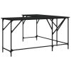 Desk Black 58.7"x58.7"x29.5" Engineered Wood