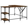 Desk Smoked Oak 54.7"x54.7"x29.5" Engineered Wood