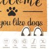 Coir Doormat Front Door Mat with Non Slip PVC Backing Printed Indoor Outdoor Mats for Home & Office Entrance Mats with Hope You Like Dogs Print 30x17