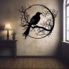 Metal Raven Crow Decor - Gothic Halloween Black Metal Wall Art Sign - Unique Halloween Garden Decor