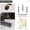 Modern Black and Gold 3-Light Pendant Chandelier, Adjustable Hanging Lights with Cylindrical Mesh Shades, E26 Base, Ideal for Dining Room, Kitchen Isl