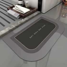 Super Absorbent Bath Rug Quick Drying Non-slip Bathroom Mat Bath Tub Side Area Floor Mats Diatomite Home Doormat Kitchen Carpet (Specification: 500MMx700MM, Color: Smile B)
