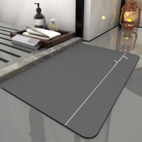Super Absorbent Bath Rug Quick Drying Non-slip Bathroom Mat Bath Tub Side Area Floor Mats Diatomite Home Doormat Kitchen Carpet (Specification: 500MMx700MM, Color: Modern Grey)