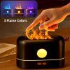 200ml Flame Humidifier Three Color LED Light Air Humidifier Smart Timing Electric Aromatherapy Diffuser Simulation Fire Effect