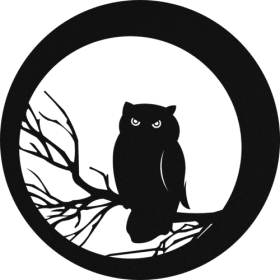Halloween Owl - Metal Wall Art (Color: Black, size: 20" X 20")