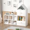 Versatile Children's Bookshelf with House-Shaped Design, Multi-Functional Storage for Books and Toys, Adjustable Placement, Durable Kids Organizer for