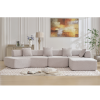 [NEW ARRIVED] [VIDEO PROVIDED]Modern Minimalist 140" L-Shape Couch ,No Assembly Required,Boucle,Modular Sofa ,Couch with Chaise