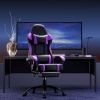 Video Game Chairs for Adults, PU Leather Gaming Chair with Footrest, 360Â°Swivel Adjustable Lumbar Pillow Gamer Chair