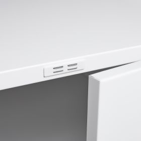 Office furniture Copier Cabinet white 2 door steel copier stand mobile pedestal file Printer Stand (Color: White)