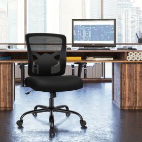 Height Adjustable Executive Chair Computer Desk Chair with Metal Base (Color: Mesh)